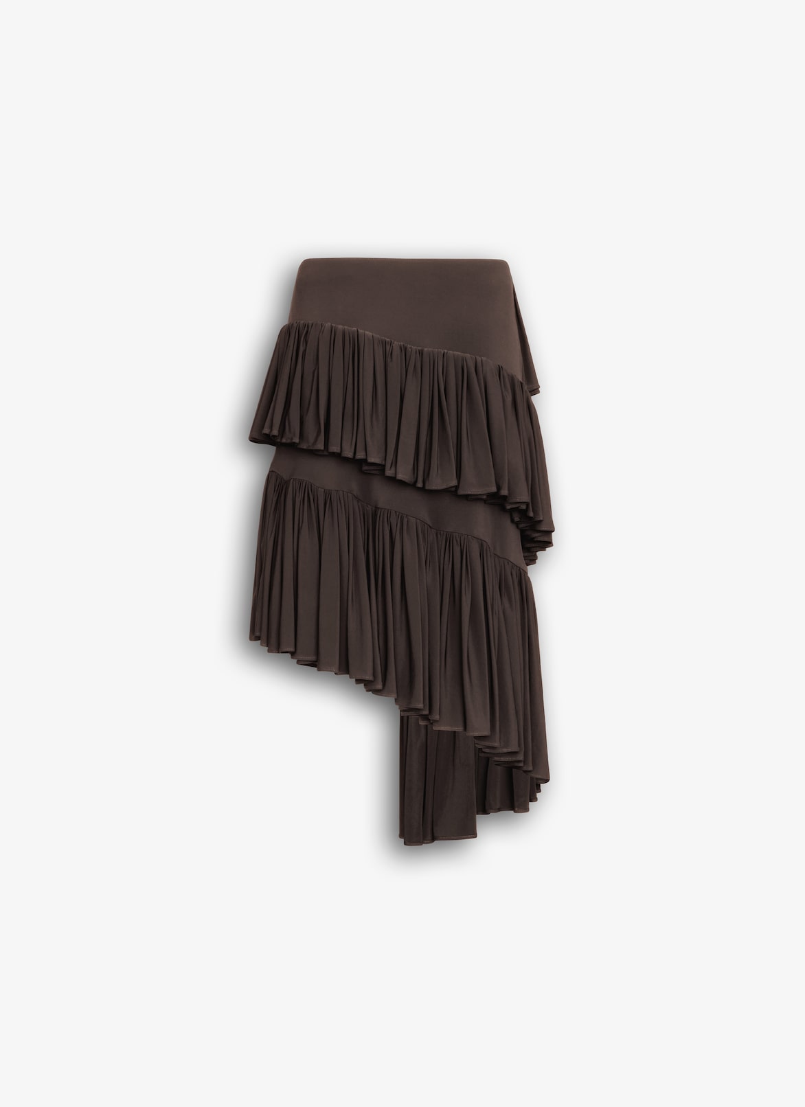JERSEY SPIRAL SKIRT ALAÏA CHOCOLATE JERSEY SPIRAL SKIRT